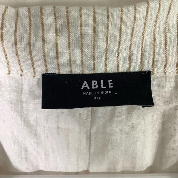 Able Striped Maxi Dress Short Sleeve Sustainable - Picture 5 of 6